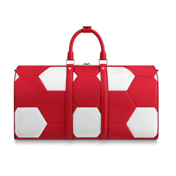 Louis Vuitton Keepall Bandouliere 50 Fifa World Cup Red Hexagon Epi Weekend Bag - Picture 4 of 10
